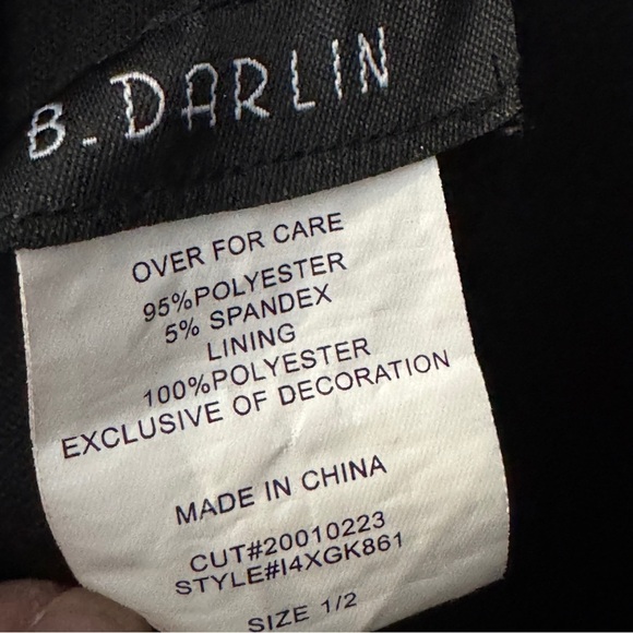 B Darlin Black Lace Back Tiered Mini Dress 1/2 - Picture 5 of 6